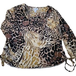 Womens Caribbean Joe Shirt drawstring side